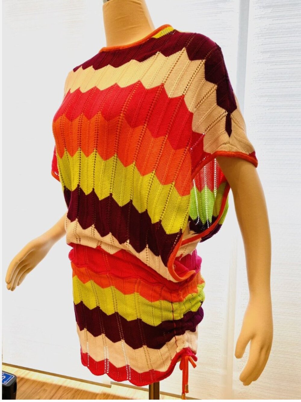 Trina Turk Anthropologie Tunic Dress Swim 100% Cotton Cover Up S
